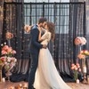 30x8ft Black Tulle Backdrop Curtain with Lights String for Parites,