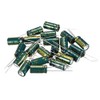 uxcell 20pcs Aluminum Radial Electrolytic Capacitor Low ESR Green with
