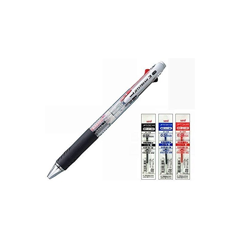 Uni Ballpoint Pen Jetstream 3 Color Black Red Blue Ink