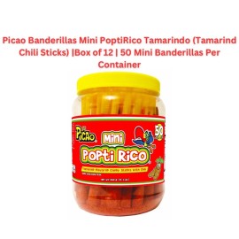 DE PICAO MINI POPTI RICO BANDERILLAS DE TAMARINDO BOTE ON 550G CADA BOTE TINE 50 PZ