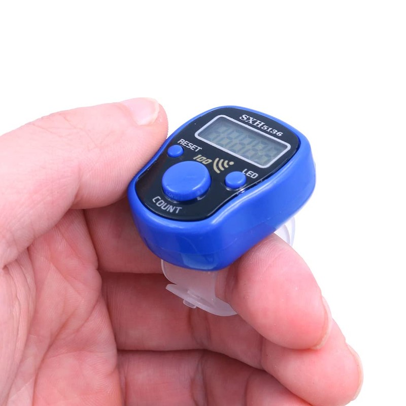 DollaTek 4pcs Mini Stitch Marker Row Finger Counter LCD Display