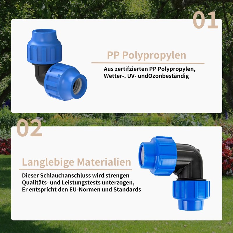 Polypropylene Fitting Screw Connection for PE Pipe 32 mm, Clamp