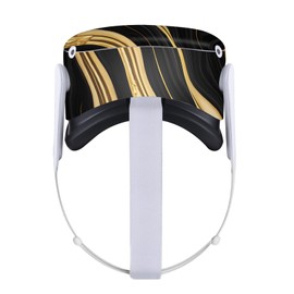 Head Case Designs Black and Gold Marble Vinyl Sticker Skin Decal Cover Compatible with Meta Quest 2
