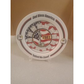 God Bless America United We Stand, Eagles 2003 Decorative Plate/Collecto