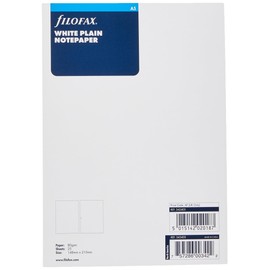 Filofax A5 White Plain Notepaper