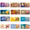 pigpigboss 12 Packs Flower Butterfly Diamond Painting Greeting Card Kit