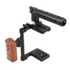 CAMVATE DSLR Camera Cage Top Handle Wood Grip for Canon