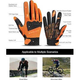 INBIKE Mountain Bike Gloves for Men Knuckle Guard Padded Men's Cycling Gloves Breathable for MTB Motocross Racing Dirtbike Biking