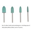 20Pcs Rubber Bullet Head Polishing Burr, 4mm/6mm/8mm/10mm Set, Green Rubber