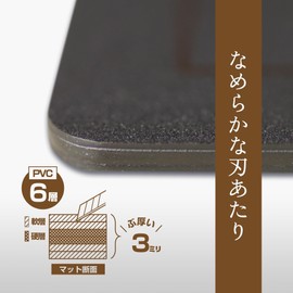 Cutting Role, Professional Cutting Mat, A4, 8.7 x 11.8 inches (220 x 300 mm), Black, Made in Higashi-Osaka, Thick 0.1 inches (3 mm)