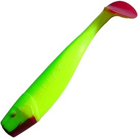 Relax King Shad 4 Inch Rubber Fish 11 cm Bait Colour Fluo Yellow Fluorescent Green RT (S058R) Set of 10