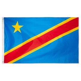 DANF The Democratic Republic of The Congo Flag 3x5 Foot Congo National Flags Polyester with Brass Grommets 3 X 5 Ft