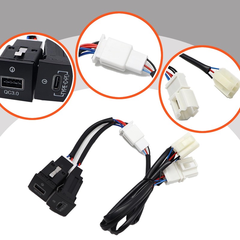 YananAC USB Charging Socket Quick Charger Double QC3.0 PD Charger