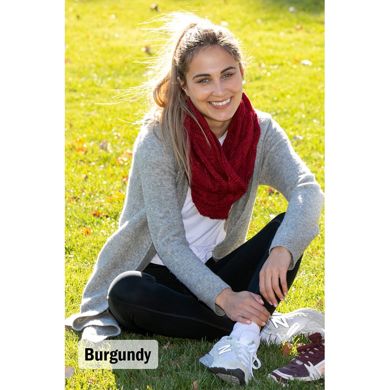 Funky Junque Womens Infinity Scarf Cable Knit Wrap - Confetti