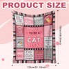 Alwodici Cat Mum Blanket Cats Themed Gifts for Women 150x130cm