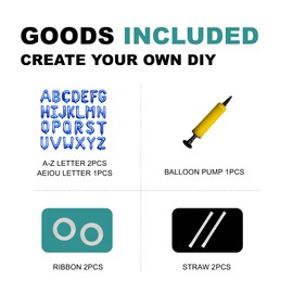 Jolixiraz 58 PCS Letter Balloons Alphabet Letters 2 Sets A- Z & 1 Sets AEIOU 16 - Inch Mylar Foil Balloons Set for Wedding/Birthdays/Annivs/Grads party Decoration Banner Custom Phrase（blue）