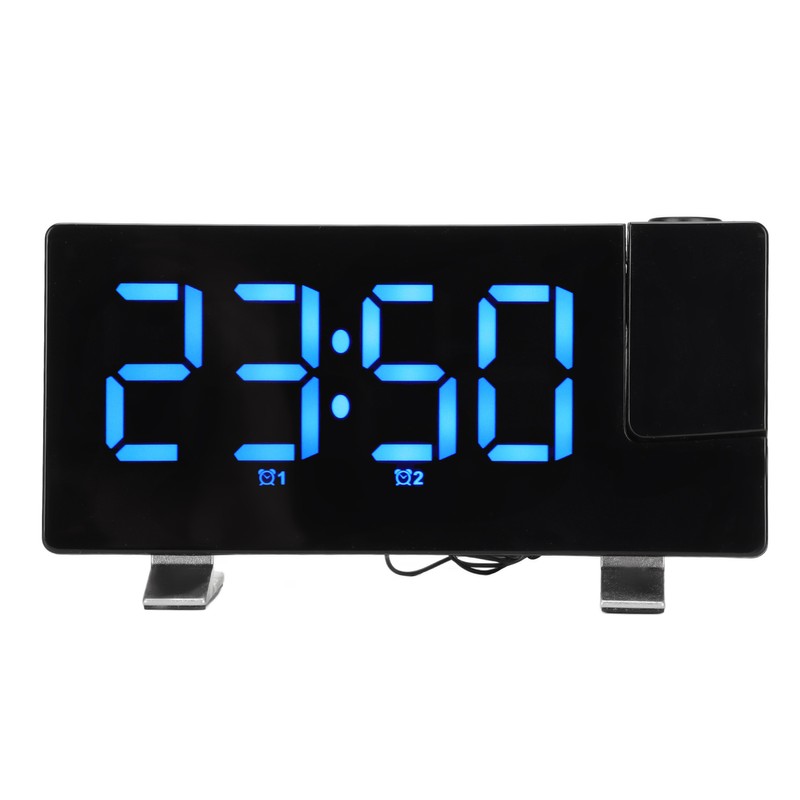 Digital Alarm Clock 180° Projection On Ceiling Wall USB Powered