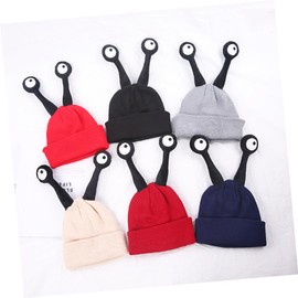 Healvian 2pcs Warm Winter Snail Horn Knitted Beanie Hat for Light Grey Comfortable Stylish for Boys for Ages Keeps Warm Cold Weather