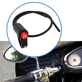 Motorcycle Hazard Warning Light Switch 12V Double Hazard Indicator Handlebar Switch for 22mm Handlebar