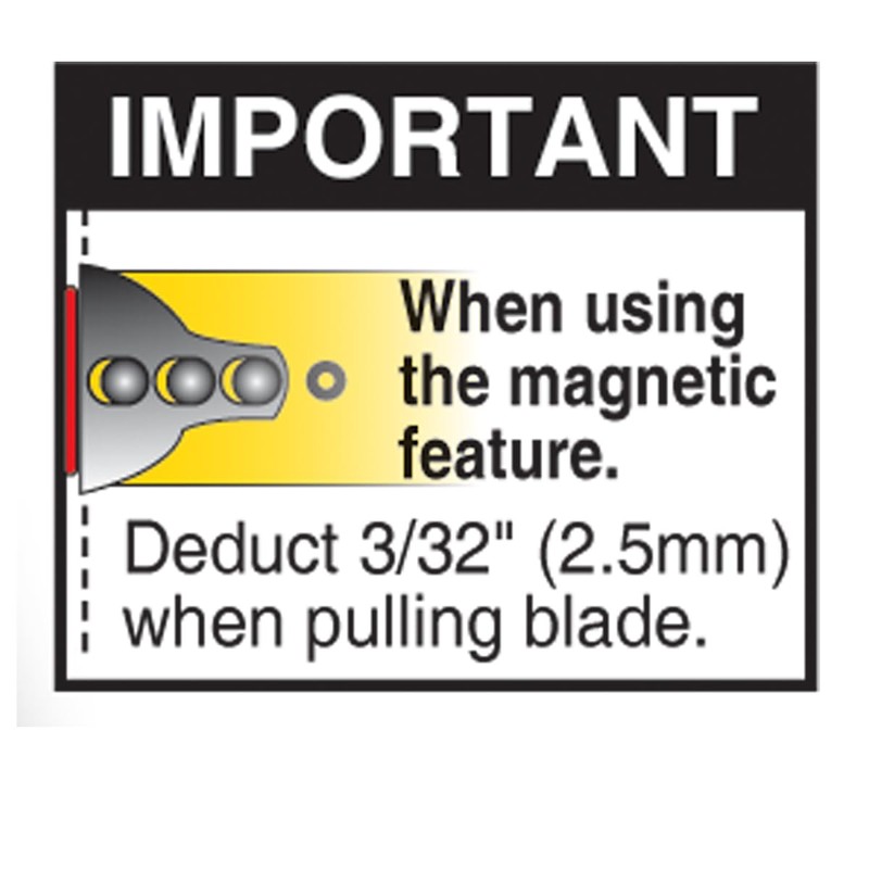 IVY Classic 13325 25' x 1" Double-Sided Magnetic Measuring Tape,