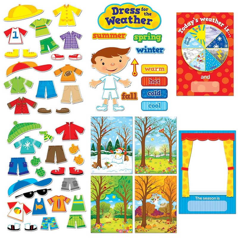 CTP Seasonal Dress for The Weather Bulletin Board Set, 57