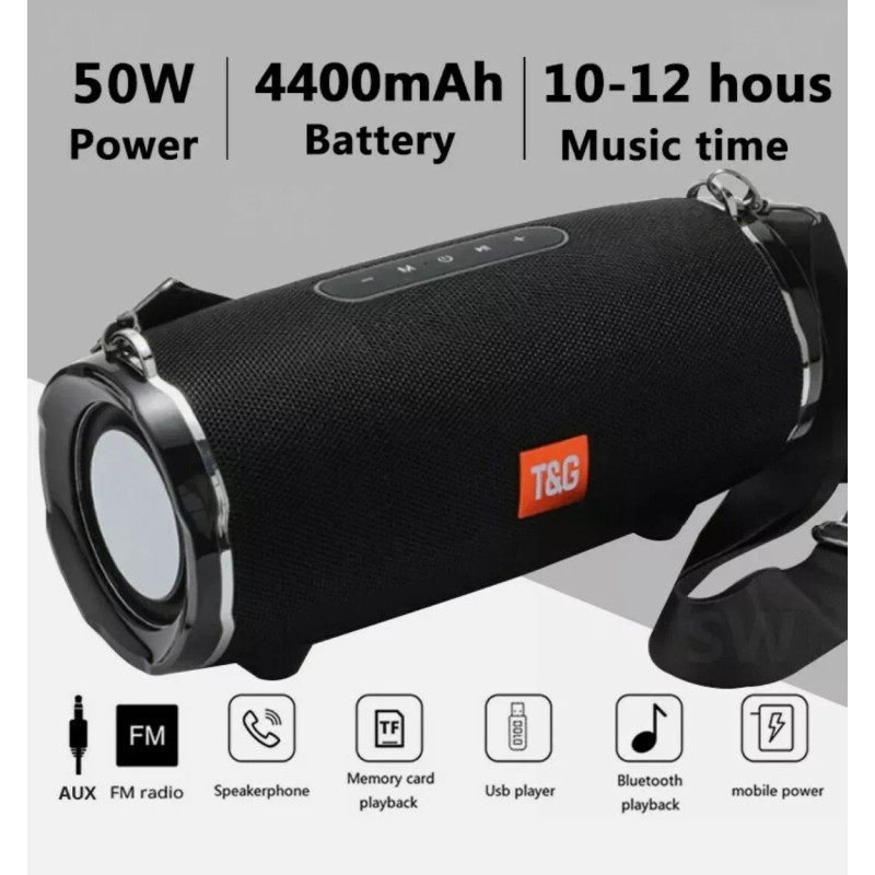 T&G BIG 50W High Power Bluetooth Speaker Waterproof Portable Column