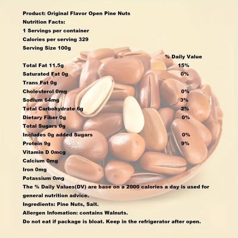 Original Flavor Open Pine Nuts Snacks, Pine Nuts Dry Fruit