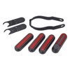 Scooter Wheel Hubs Cover Set Reflective Stickers Decorative Front Rear