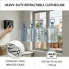15.7 Ft Retractable Clothesline Indoor/Outdoor – Stainless Steel Retractable Clothes