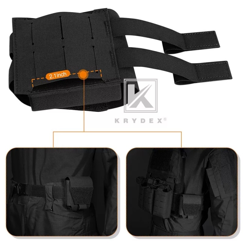 KRYDEX Tactical Handcuff Pouch Low Profile Cuff Holster MOLLE /