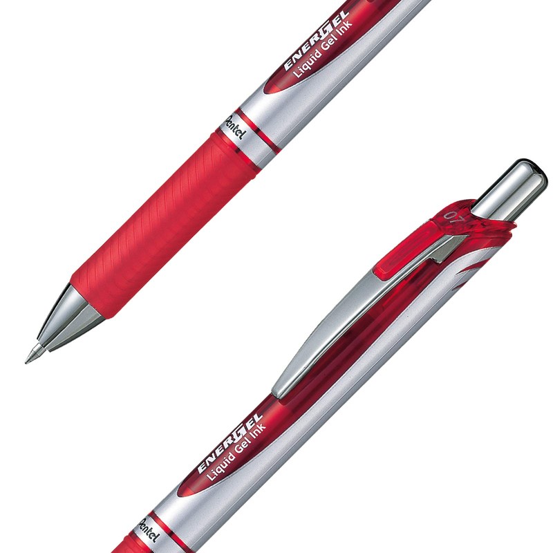 Pentel BL77BP-B Bolígrafo Energel Retrac. C/Rojo BP 1 pieza