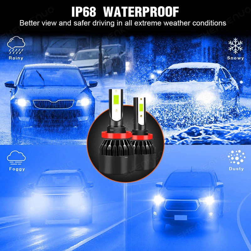 SHENKENUO H9 H11 LED Headlight Bulbs Low Beam Extremely Bright
