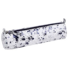 Clairefontaine Cosmicuir 410112C Pencil Case Round Suede Diameter 5 x 22 cm Dark Blue