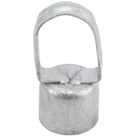 Chain Link Fence Loop Caps - Heavy Duty - Galvanized Steel - Chain Link Fence Parts Eye Top Loop Cap (Galvanized Steel Fence, 1-7/8" x 1-3/8" - 6 Pack)