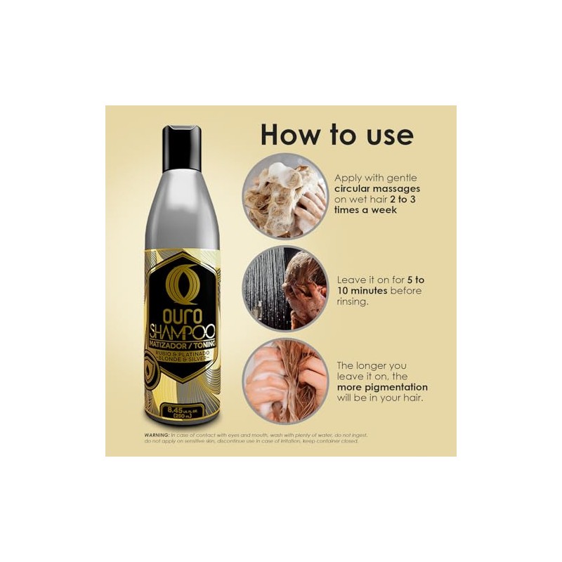 Ouro SHAMPOO Matizador PLATA 250ml.