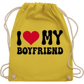 Turnbeutel Rucksack - Pärchen - Taschen - I love my boyfriend I Valentinstag Geschenke für Partnerin Weihnachten Geschenk Freundin Geschenke Partnerin Geschenkideen Geburtstag I Liebesgeschenk