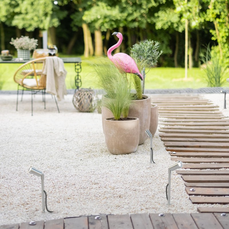 ledscom.de Small LED Garden Spotlight with Ground Spike SPICO for