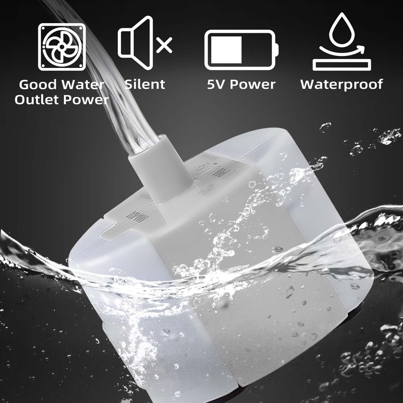Ultra-Quiet Replacement Pump for Stainless Steel Cat Water Fountains -