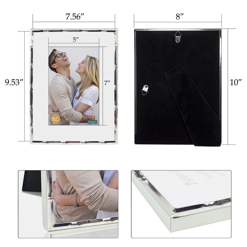 DECANIT 8x10 Picture Frames Metal,Thin Profile Photo Frame 8 by