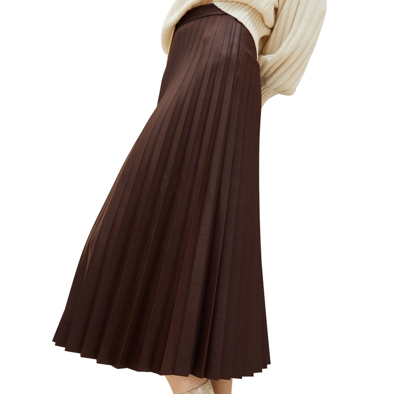 TOM TAILOR Women's Midi Skirt, 13048 - Brushwood Brown