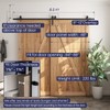 SMARTSTANDARD 8 Feet Bypass Sliding Barn Door Hardware Kit -