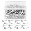 Yalis Push Pins Map Tacks 1/8-Inch Retro Metallic Color Beads