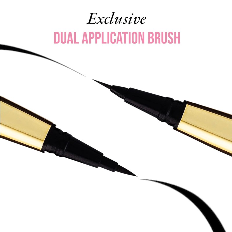 Rouge & Rogue Waterproof Liquid Eyeliner – Ultra-Black, Smudge-Proof, Long-Lasting,