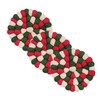 Split P Holiday Wool Ball Trivet Set of 3