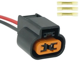 Micarun 2 Wires 2 Pin Fog Lamp Fog Light Connector Wiring Harness Pigtail Plug for Hyundai Santa Fe for Hyundai Ioniq Kia Forte Sorento Sportage KUM 090 Series Female Waterproof Connector PB625-02027