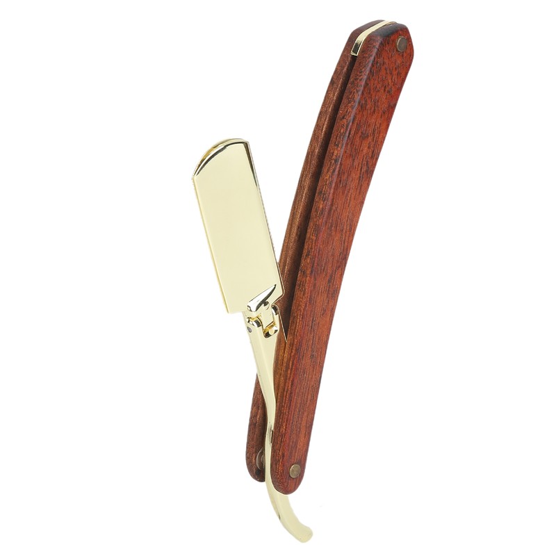 Foldable Beard Clipper Holder Wooden Handle Men Manual Beard Trimmer