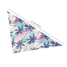 Palm Tree Tropical Pink Summer Tropical Dog Bandana Scarf Triangle Bibs Pet Accessories Cat Kerchief