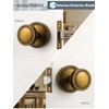 SORWDUERM 2 Pack Antique Brass Bronze Door Knobs Passage Door