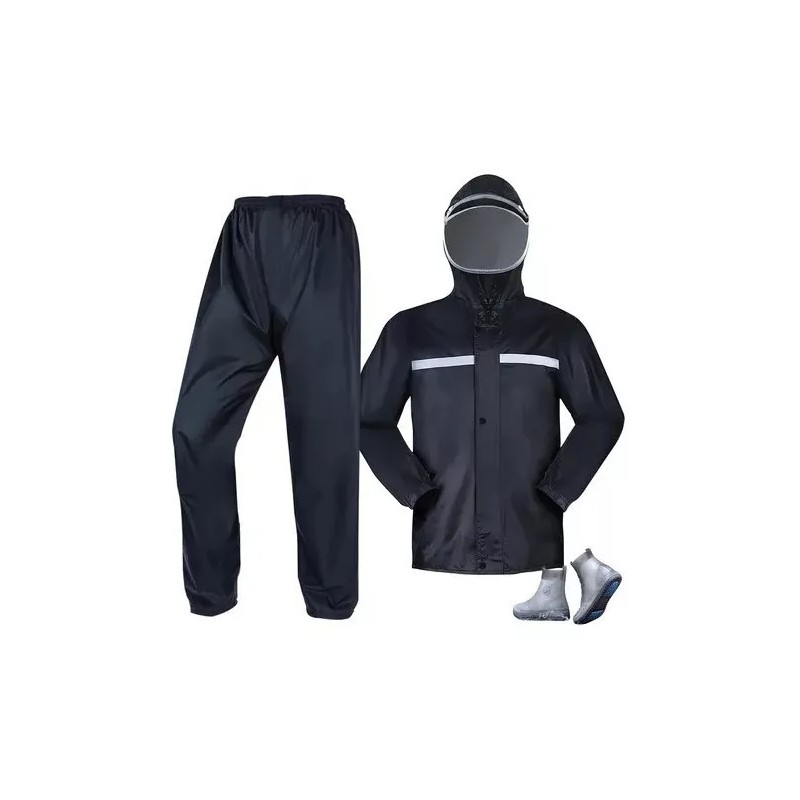 Limon Impermeable Reflejante De Capucha Motociclista+zapato Lluvia