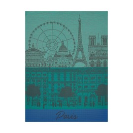 Le Jacquard Francais 22745 Tea Towel Paris Panorama Jardin 80 x 60 cm Cotton